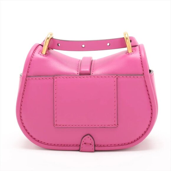 👜 Fendi C’Mon Nano Leather Shoulder Bag Pink 7AS219 - Picture 2 of 10